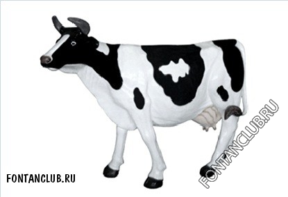 Садовая фигура Корова большая, (160см * 220см * 68см), цвет черно-белая