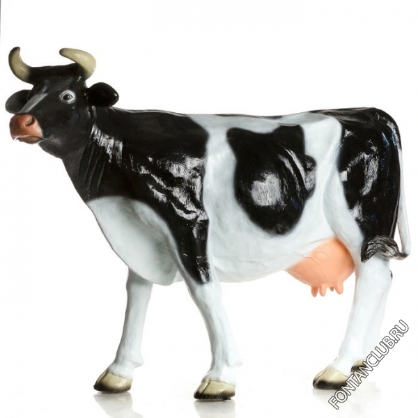 Садовая фигура Корова большая из стеклопластика, рекламная, U07493