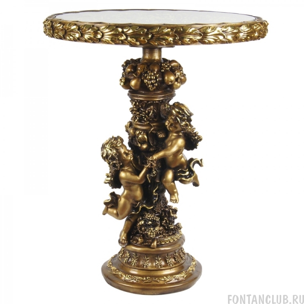 Стол декоративный Ангелы с виноградом, золотая коллекция, (65*25*50см), артикул GF20-1