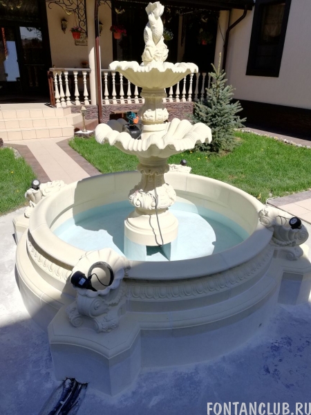 Чаша для фонтана - бассейн, Размер: 370*2300*2300 мм, артикул 004S