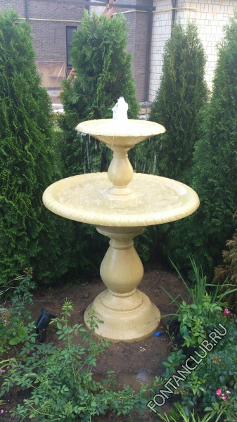 Классический фонтан для дачи и сада, два яруса, размер 116*85см, вес 120 кг, артикул AF300